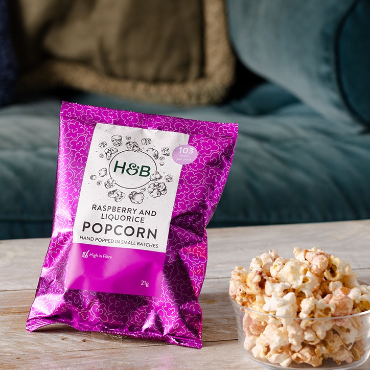 Holland & Barrett Popcorn Raspberry & Liquorice 21g